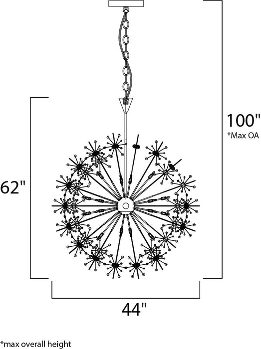 Maxim Starfire 40-Light Chandelier Model: 39747BCPC