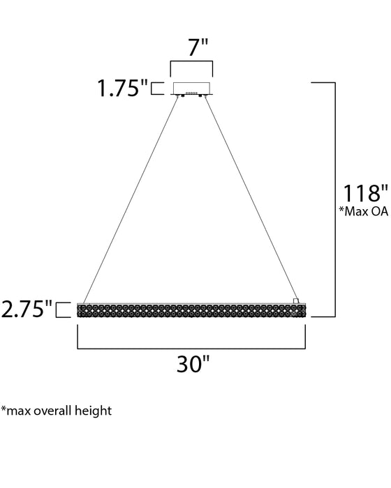 Maxim Eternity 30 LED Pendant Model: 39773BCPC