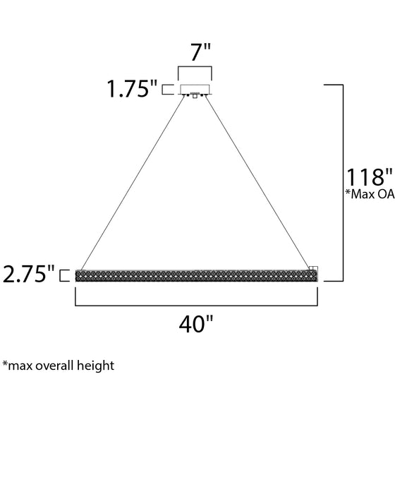 Maxim Eternity 40 LED Pendant Model: 39774BCPC