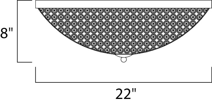 Maxim Glimmer 9-Light Flush Mount Model: 39873BCPS