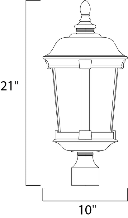 Maxim Dover VX 3-Light Outdoor Pole/Post Lantern Model: 40091CDBZ