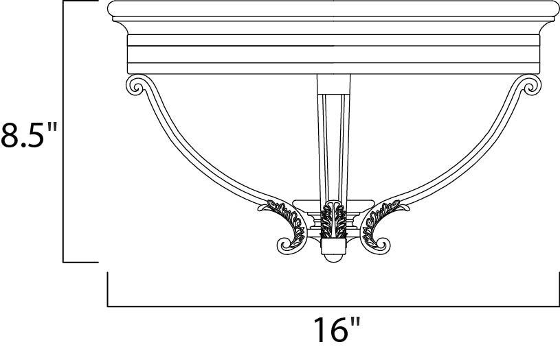 Maxim Camden 3-Light Outdoor Ceiling Mount Model: 41420WGGO