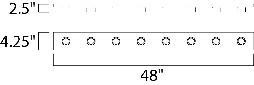 Maxim Essentials 8-Light Bath Vanity Strip Light Model: 4458PC