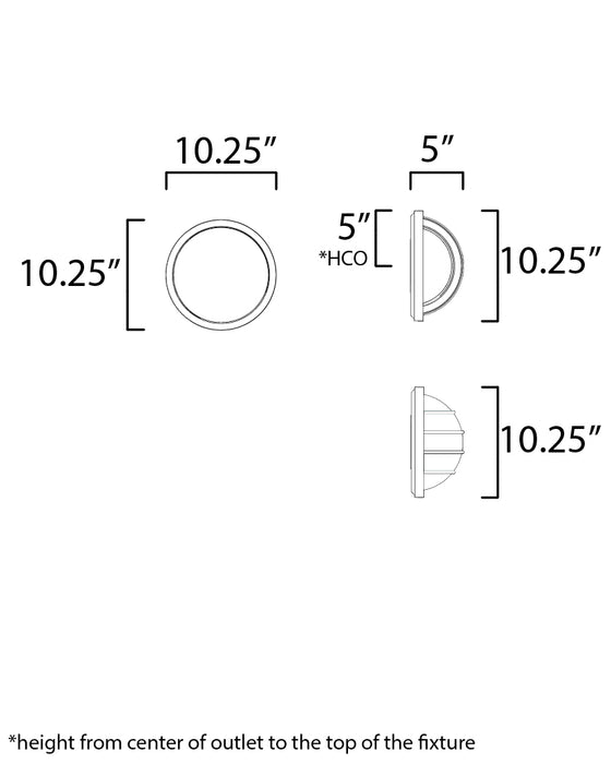 Maxim Bulwark 1-Light LED Outdoor Wall Sconce Model: 51112FTBK