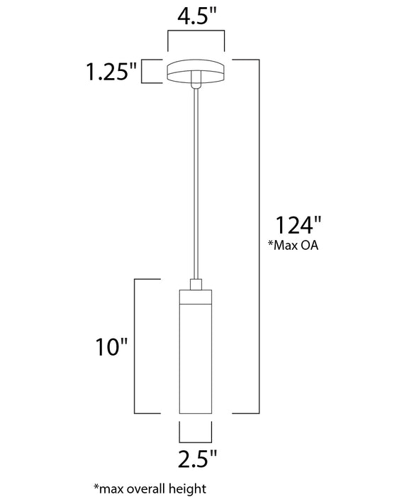 Maxim Cilandro 1-Light Mini Pendant Model: 53009WTSN