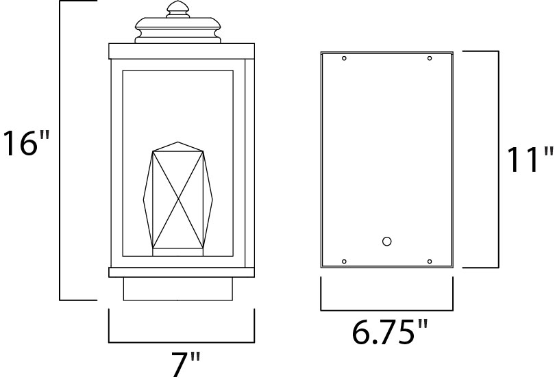 Maxim Mandeville 2-Light LED Outdoor Wall Sconce Model: 53524CLGBK