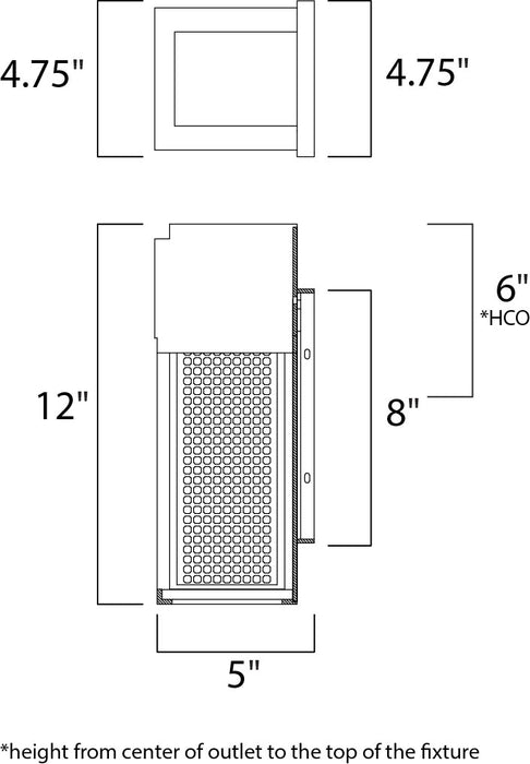 Maxim Townhouse LED Outdoor Wall Sconce Model: 53597GBKSST