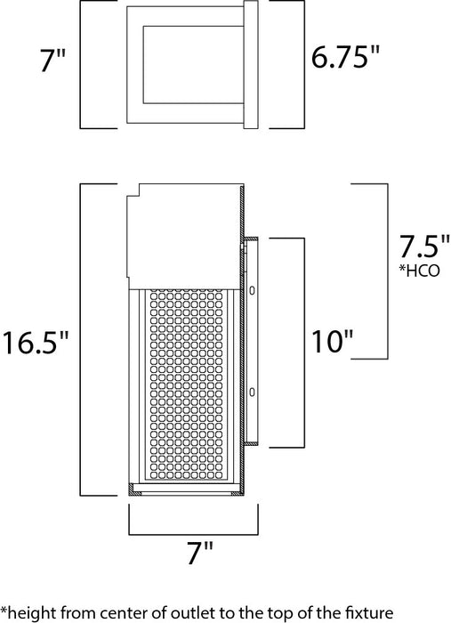 Maxim Townhouse LED Outdoor Wall Sconce Model: 53599GBKSST