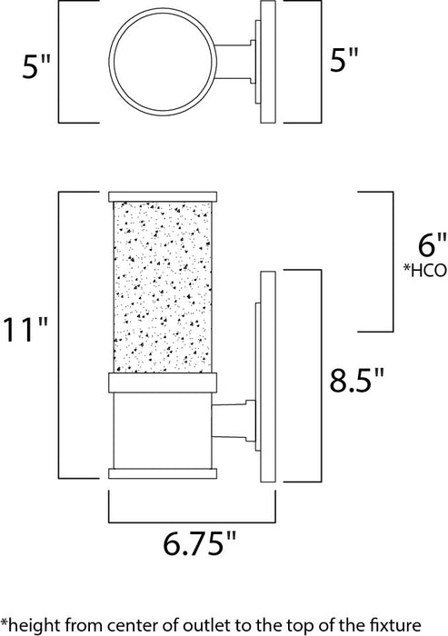 Maxim Pillar 2-Light LED Wall Sconce Model: 53685CLGBK