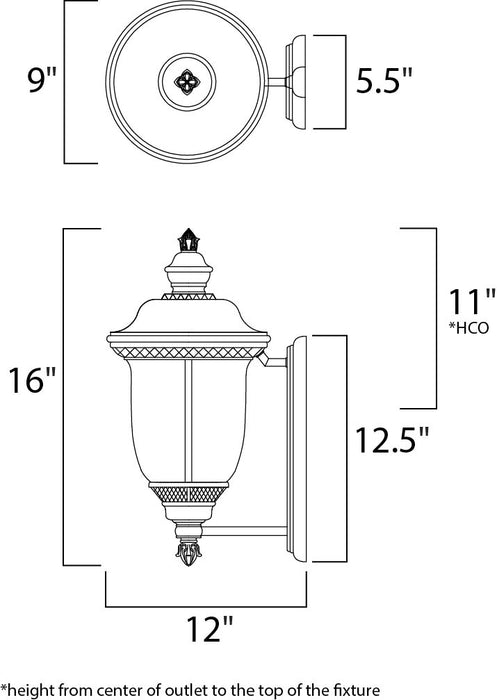 Maxim Carriage House LED Outdoor Wall Mount Model: 55422WGOB