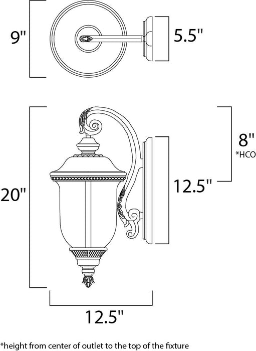 Maxim Carriage House LED Outdoor Wall Mount Model: 55496WGOB