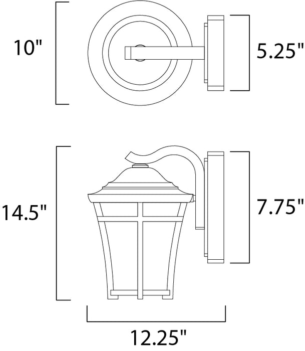 Maxim Balboa DC LED 1-Light Medium Outdoor Wall Model: 55504LACO