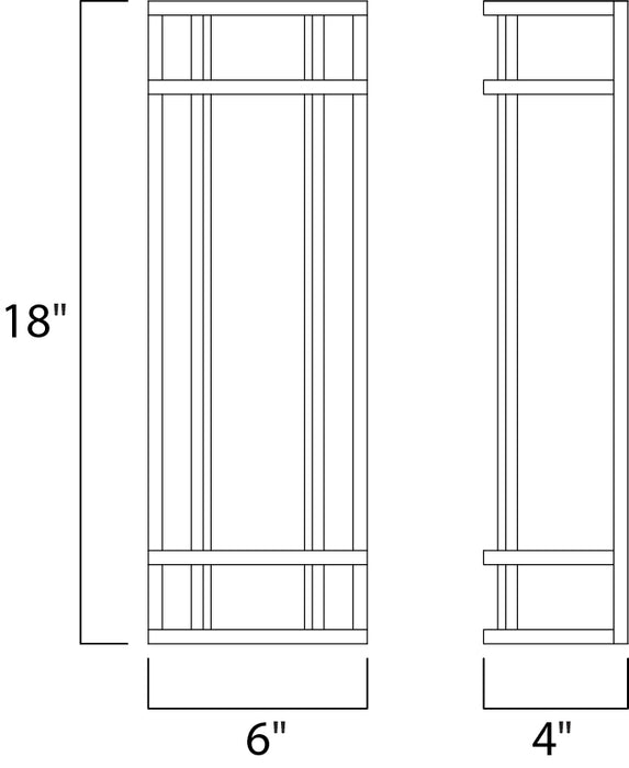 Maxim Moon Ray 18 LED Outdoor Wall Sconce Model: 55573WTBZ