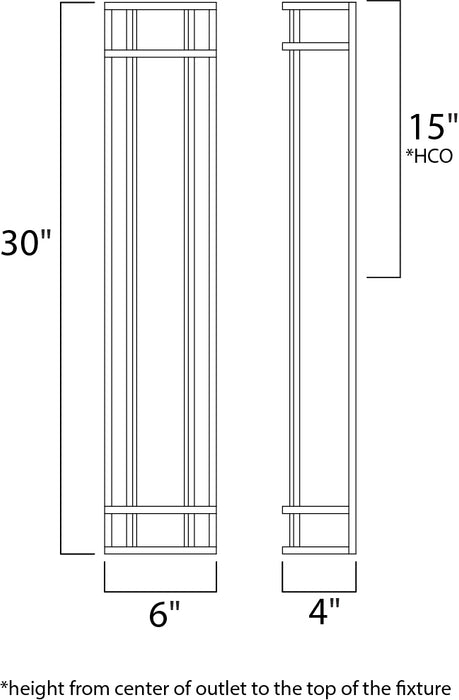 Maxim Moon Ray 30 LED Outdoor Wall Sconce Model: 55577WTBZ