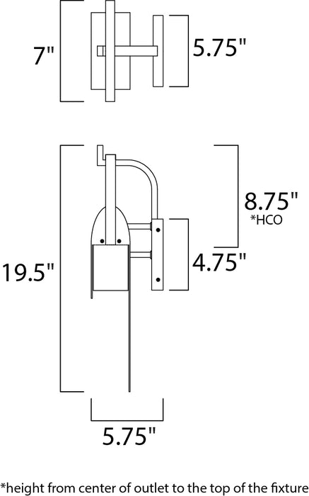 Maxim Laredo LED Outdoor Sconce Model: 55595RF