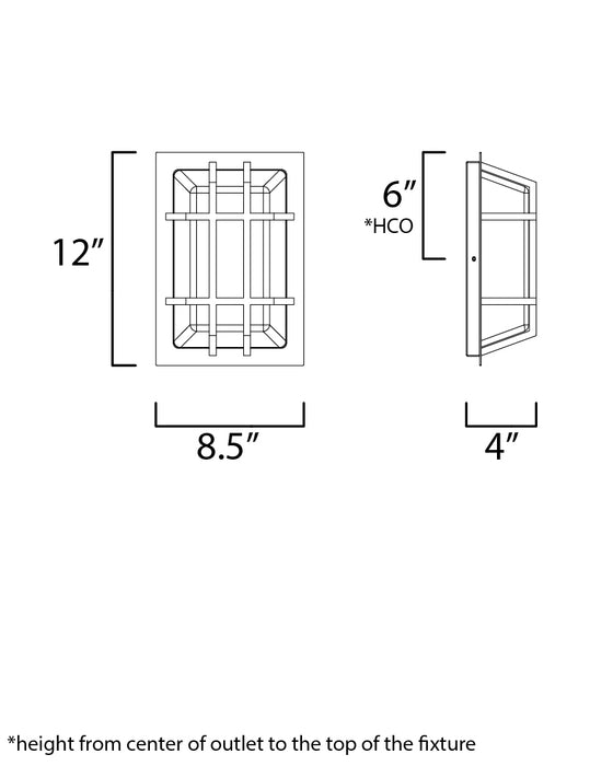 Maxim Trilogy 12 LED Outdoor Wall Sconce Model: 55681WTBZ