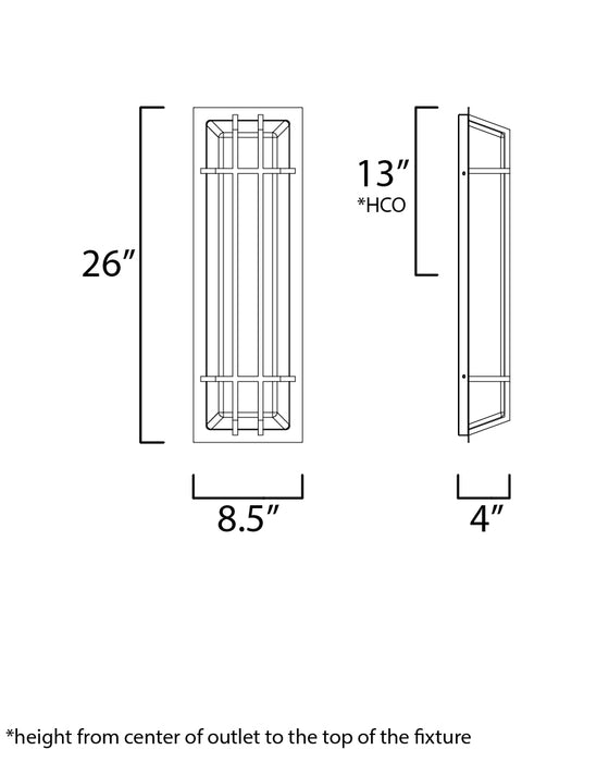 Maxim Trilogy 26 LED Outdoor Wall Sconce Model: 55685WTBZ