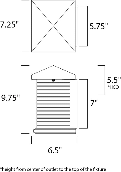 Maxim Triumph VX LED Outdoor Wall Sconce Model: 55732CLET