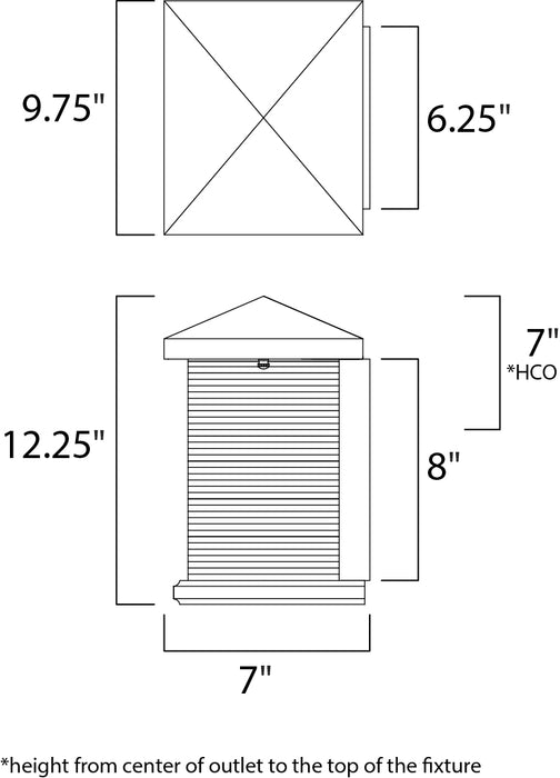 Maxim Triumph VX LED Outdoor Wall Sconce Model: 55733CLET