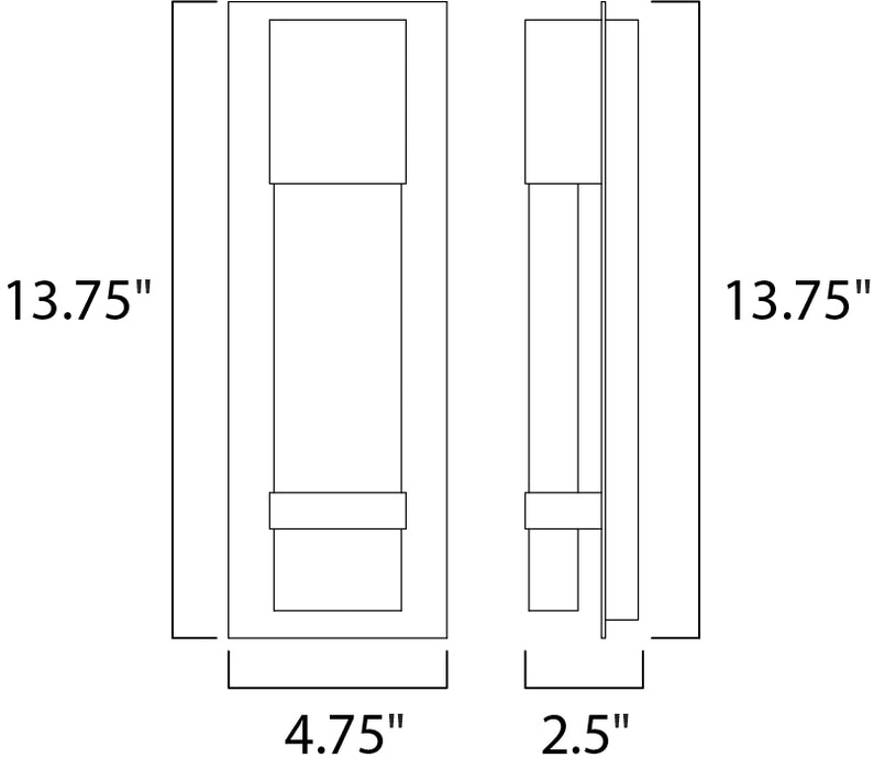 Maxim Cascade LED Outdoor Wall Sconce Model: 55910BGBK