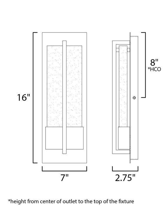 Maxim Cascade LED Outdoor Wall Sconce Model: 56193BGBK