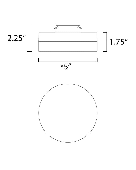 Maxim Illuminaire II 5RD LED Flush Mount 3000K Model: 57680CLFTPC