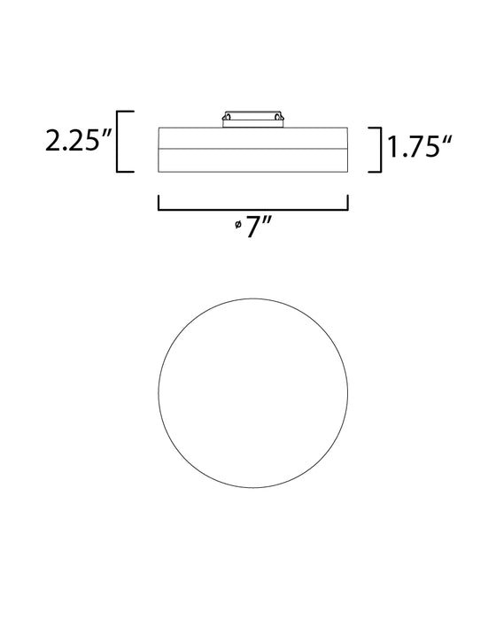 Maxim Illuminaire II 7RD LED Flush Mount 3000K Model: 57682CLFTPC