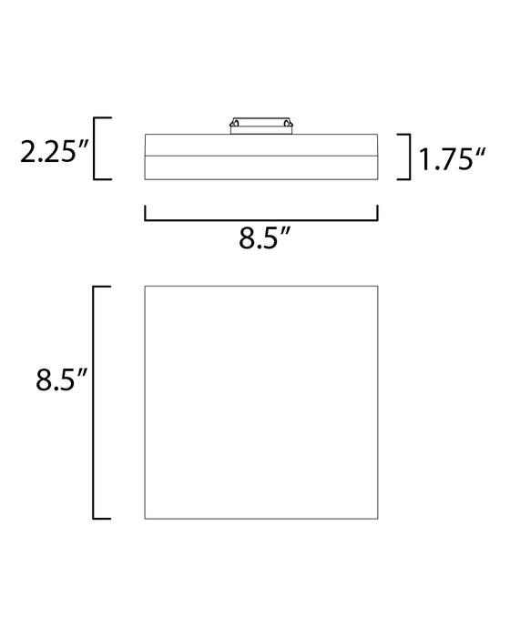 Maxim Illuminaire II 8.5SQ LED Flush Mount 3000K Model: 57688CLFTBZ