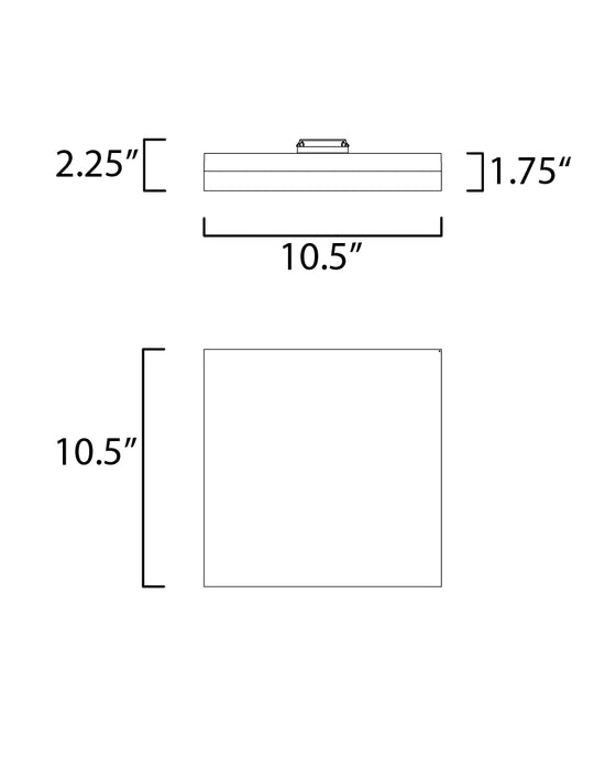 Maxim Illuminaire II 10.5SQ LED Flush Mount 3000K Model: 57689CLFTPC