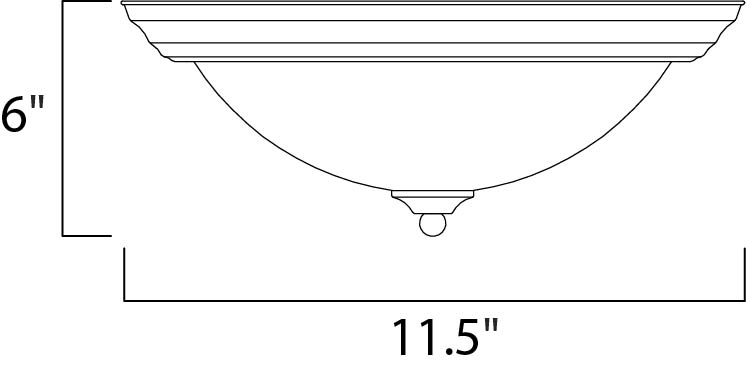 Maxim Essentials 1-Light Flush Mount Model: 5840ICSN