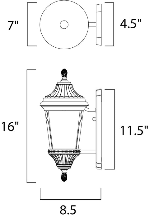 Maxim Odessa LED 1-Light Outdoor Wall Lantern Model: 65013LTES