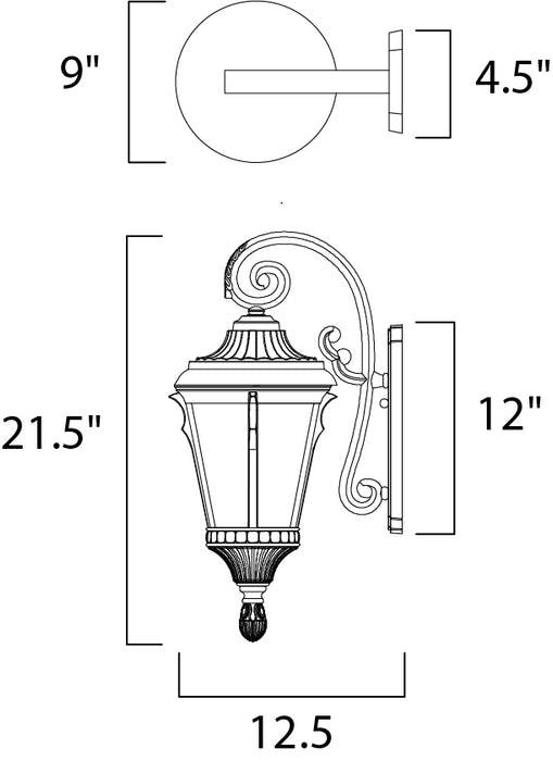 Maxim Odessa LED 1-Light Outdoor Wall Lantern Model: 65014LTES