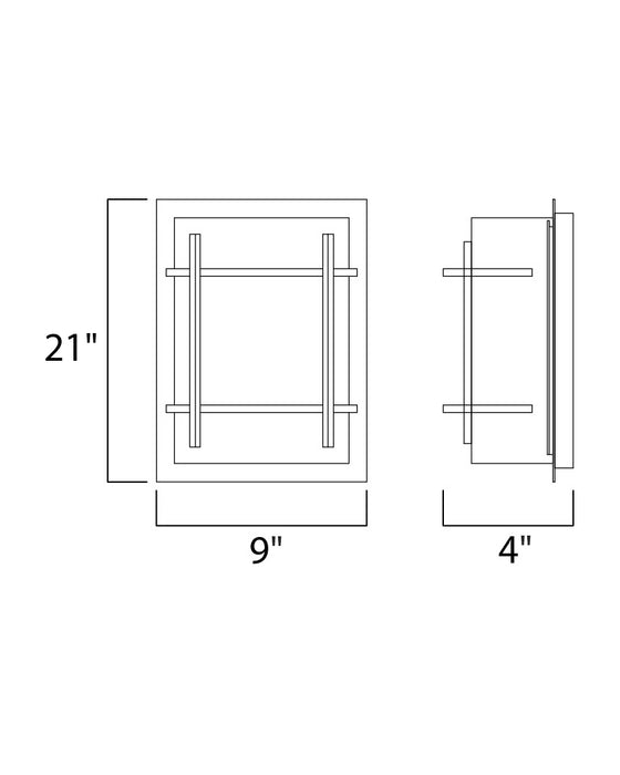 Maxim Luna 2-Light LED Outdoor Wall Sconce Model: 65216WTBM