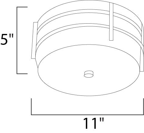 Maxim Luna 2-Light LED Outdoor Ceiling Mount Model: 65217WTBM