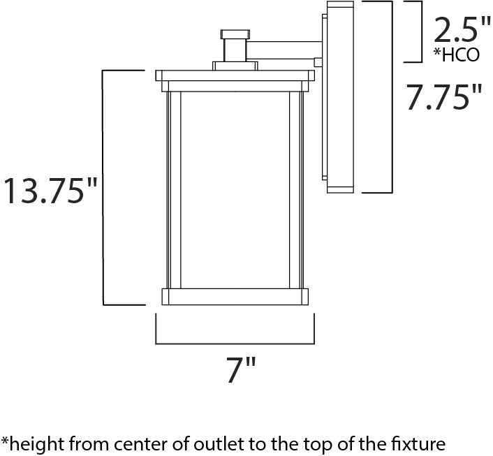 Maxim Terrace LED 1-Light Medium Outdoor Wall Model: 65753FSBZ