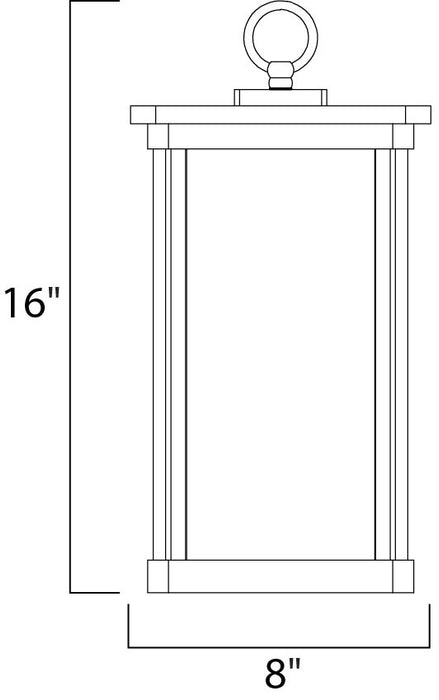 Maxim Terrace LED 1-Light Outdoor Hanging Lantern Model: 65759FSBZ