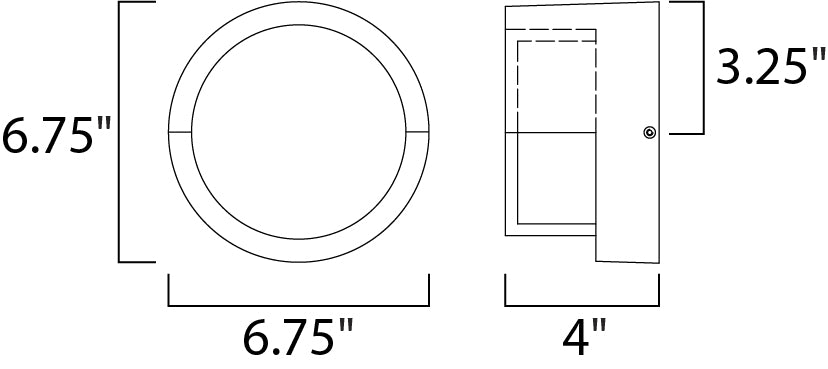 Maxim Eyebrow LED Outdoor Wall Sconce Model: 86162BK