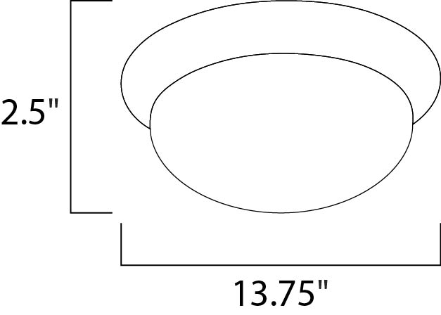 Maxim Low Profile LED 13.75 Flush Mount Model: 87597WTBZ