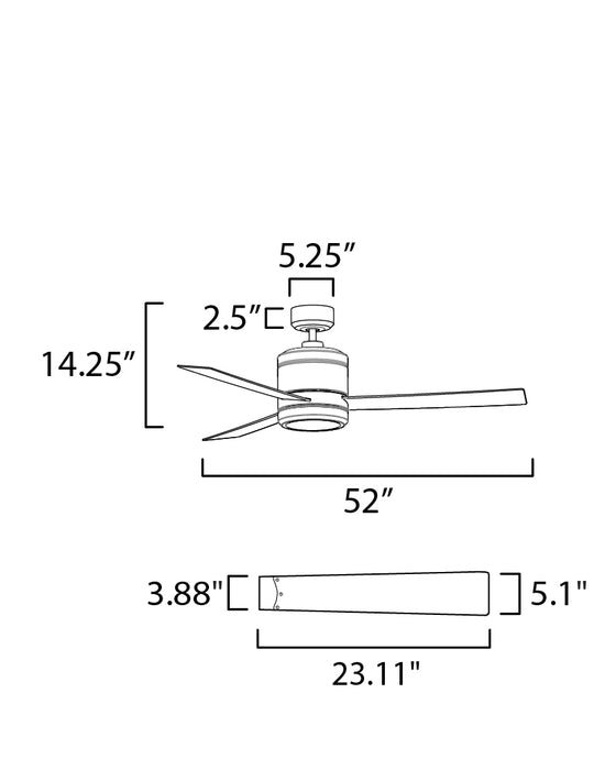 Maxim Tanker 52 Nickel Outdoor Nickel Fan Model: 88805SN