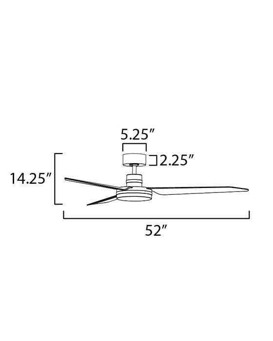 Maxim Ultra Slim 52 Outdoor Fan White Model: 88807MW