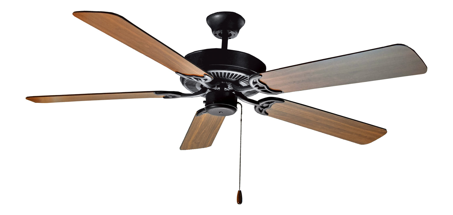 Maxim Basic-Max 52 Black Fan Black/Walnut Blades Model: 89905BKWP