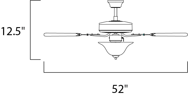 Maxim Basic-Max 52 Nickel Fan Silver/Maple Blades Model: 89905SNSM