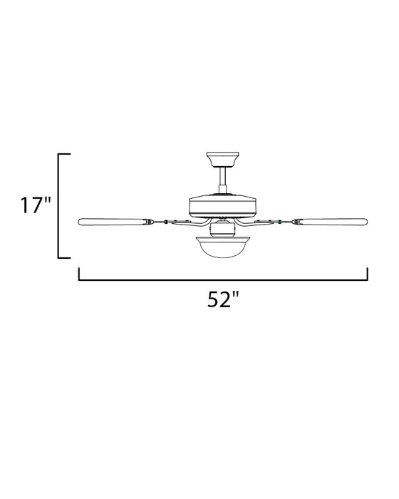 Maxim Basic-Max 52 Bronze Fan LED 2-Light W/P Blades Model: 89908SWOIWP