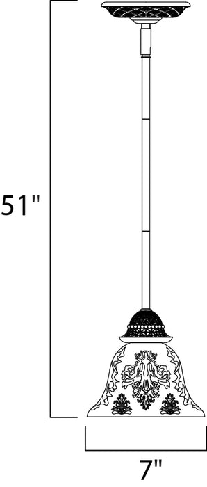 Maxim Symphony 1-Light Mini Pendant Model: 91049SAOI