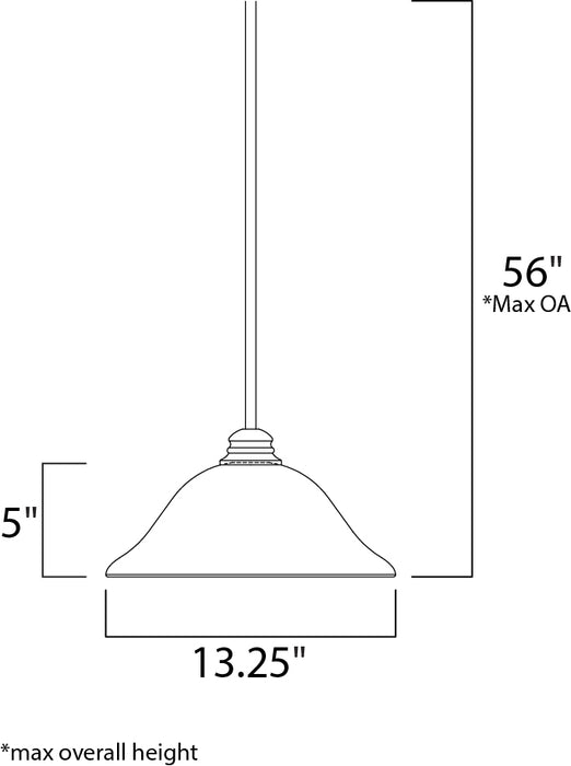 Maxim Essentials 1-Light Pendant Model: 91061MRSN