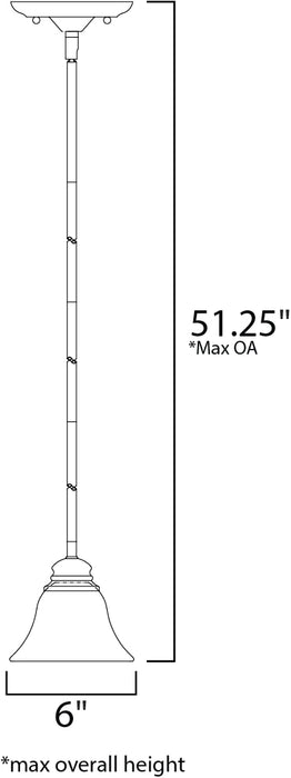 Maxim Malaga 1-Light Mini Pendant Model: 91067MRSN