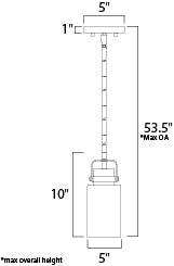 Maxim Magnolia 1-Light Mini Pendant Model: 91070CLBZGLD