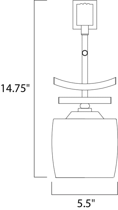 Maxim Asiana 1-Light Mini Pendant Model: 91082WSRC