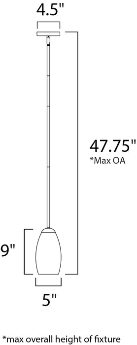 Maxim Taylor 1-Light Mini Pendant Model: 91650SWTXB