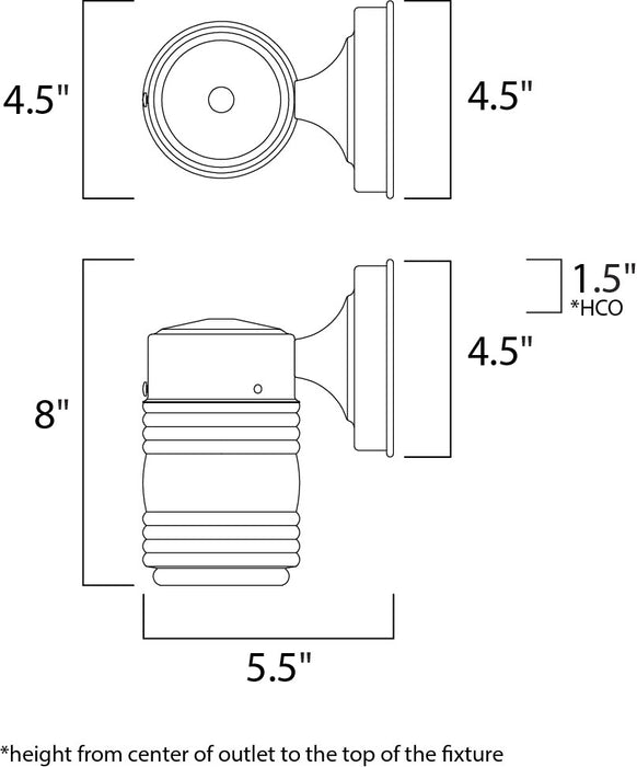 Maxim 1-Light Outdoor Wall Mount Model: 92001CLBK